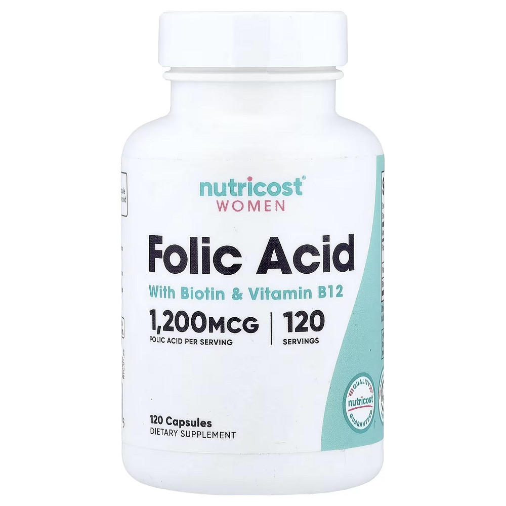 Folic Acid with Biotin & Vitamin B12, 120 Capsules Луцк - изображение 1