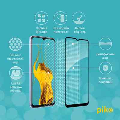 Стекло защитное Piko Full Glue Realme V20 Black (1283126559457) Винница