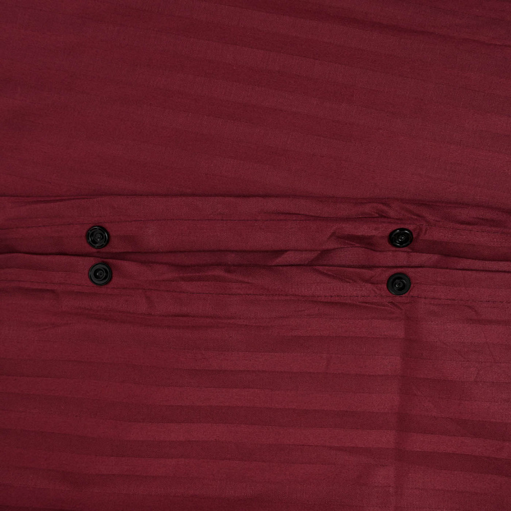 Постільна білизна Страйп Сатин Полуторна 125 г/м2 YouStar (Бордовий) 2 х 50х70 Суми - фото 5