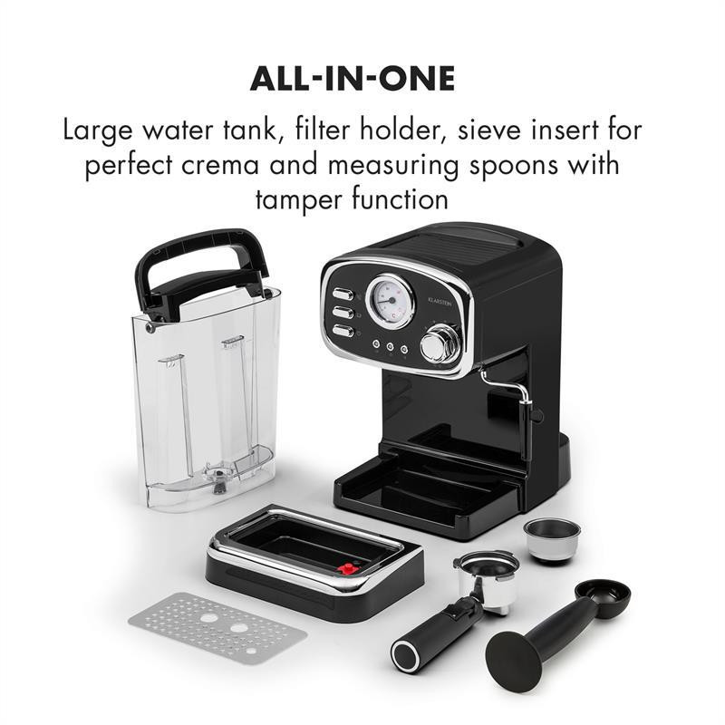 Еспресо-машина Espressionata Gusto 1100 Вт, тиск 15 барів, чорний, чорний (Німеччина, читати опис) Рівне - фото 8