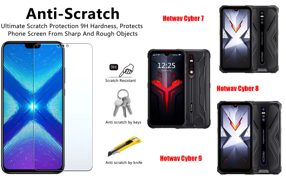 Защитное стекло NeoGlass для Hotwav Cyber 7, Cyber 8, Cyber 9 Pro – ультрапрозрачное и устойчивое Киев - изображение 1