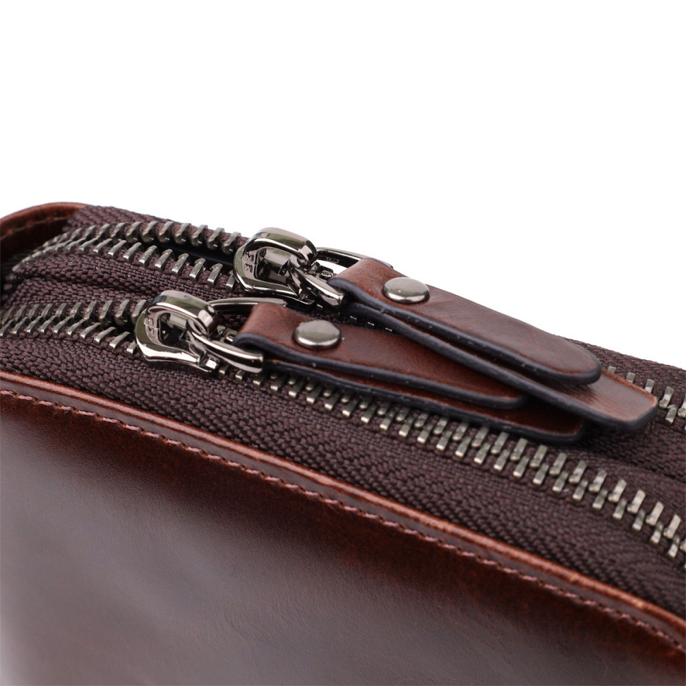 Мужской клатч из натуральной кожи Vintage 23064 Коричневый Киев - изображение 5