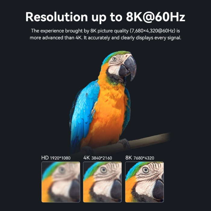 Кабель HDMI M - M, 15.0 м, V2.1, Optical 8K 60Гц 48Gbps Dolby 7.1 TPE Black Zinc Alloy  Vention Винница - изображение 6