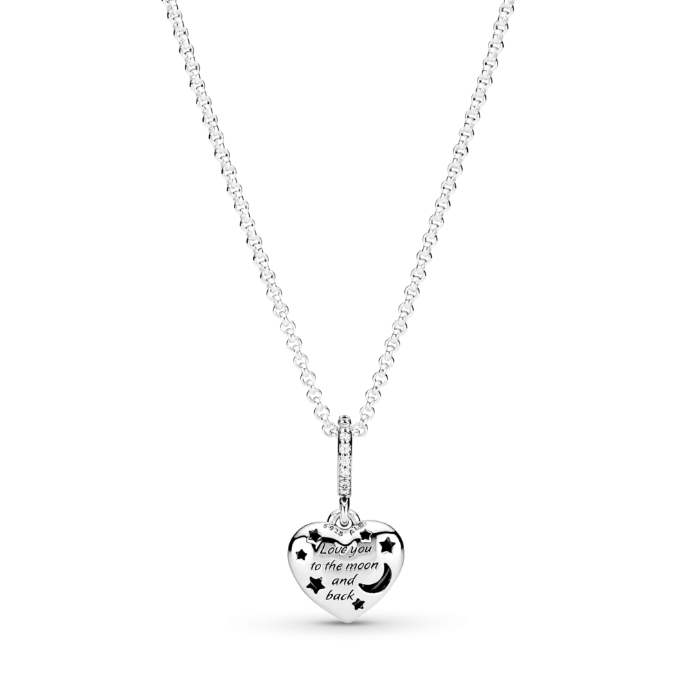 Срібне намисто  "Блискучий синій місяць і зорі" 399232C01 MasterSem Київ - фото 3