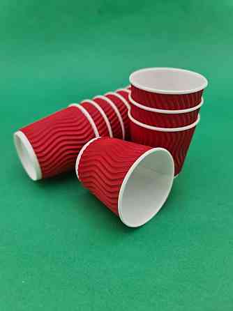 Стакан гофрований 110мл "Червоний" Маестро (20 шт) Харків