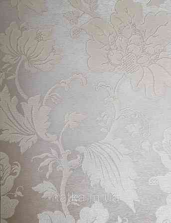 Шпалери вінілові на флізеліні Rasch Trianon Xlll 0.53х10 класика під текстиль гобелен квіти листя кремові Київ