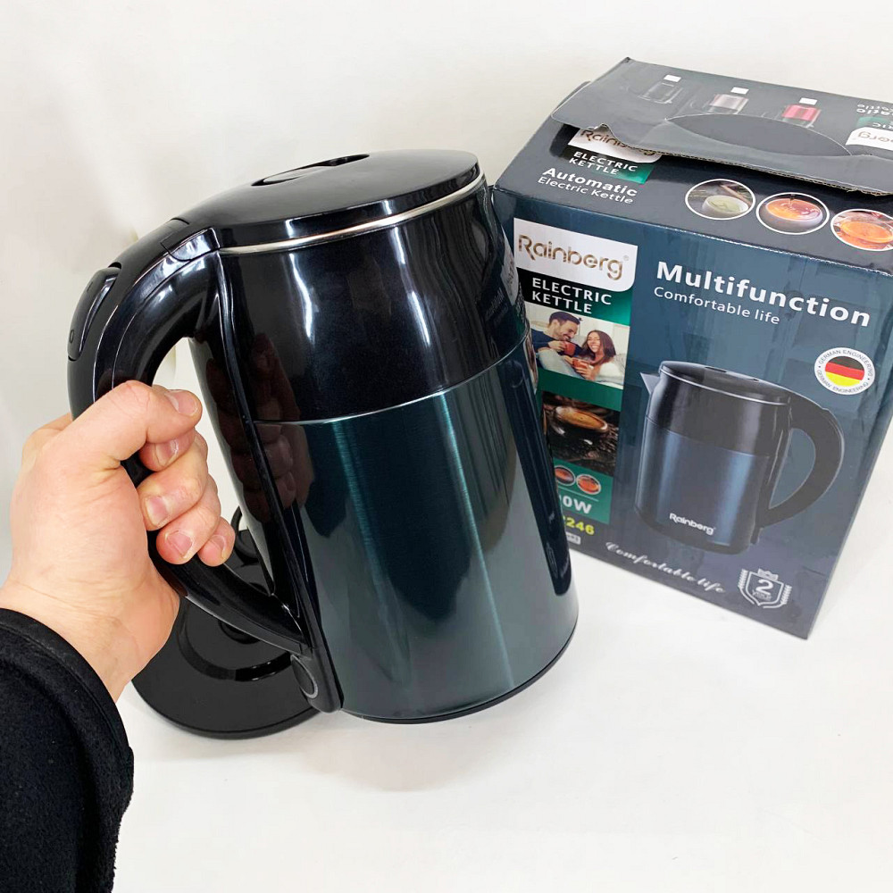 Электрический чайник бесшумный Rainberg, Чайники на подставке, Электрический чайник для дома на кухню JE-19 Львов - изображение 4
