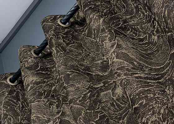 Комплект штор на люверсах VR-Textil Жаккард Fantasy № 1632ш Венге с бежевым 150х280 см 2 шт (37-0177) Киев