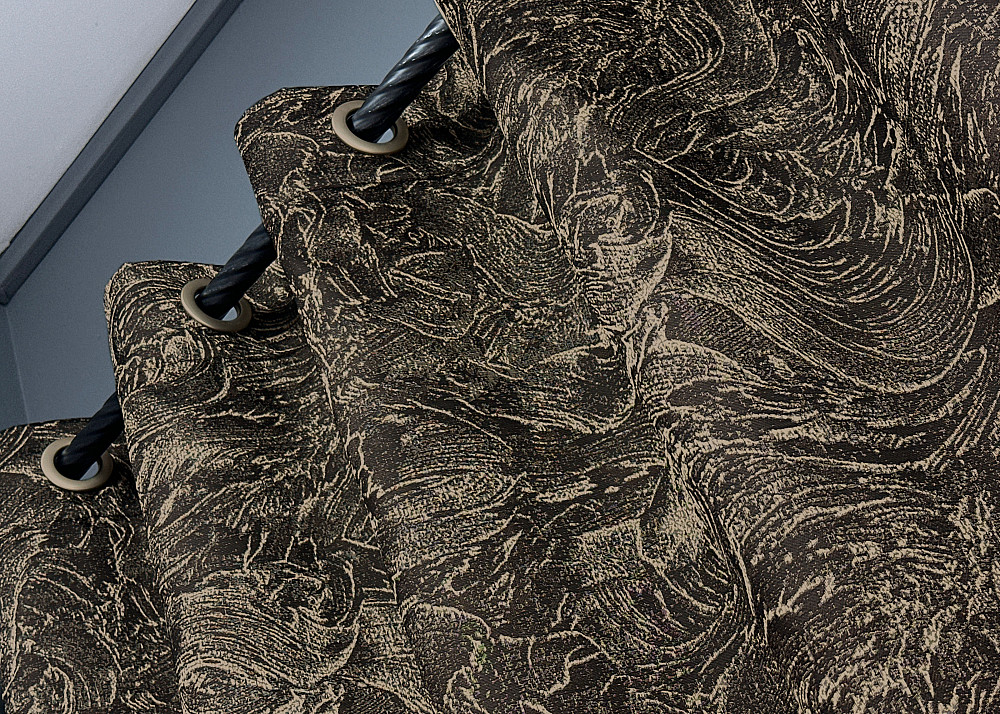 Комплект штор на люверсах VR-Textil Жаккард Fantasy № 1632ш Венге с бежевым 150х280 см 2 шт (37-0177) Киев - изображение 6