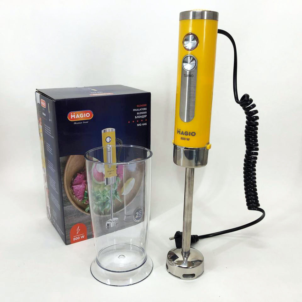 Погружной бытовой блендер насадки Magio, Блендер с мерной чашей стакан чашка Легкий для дома ZC-76 Львов - изображение 8