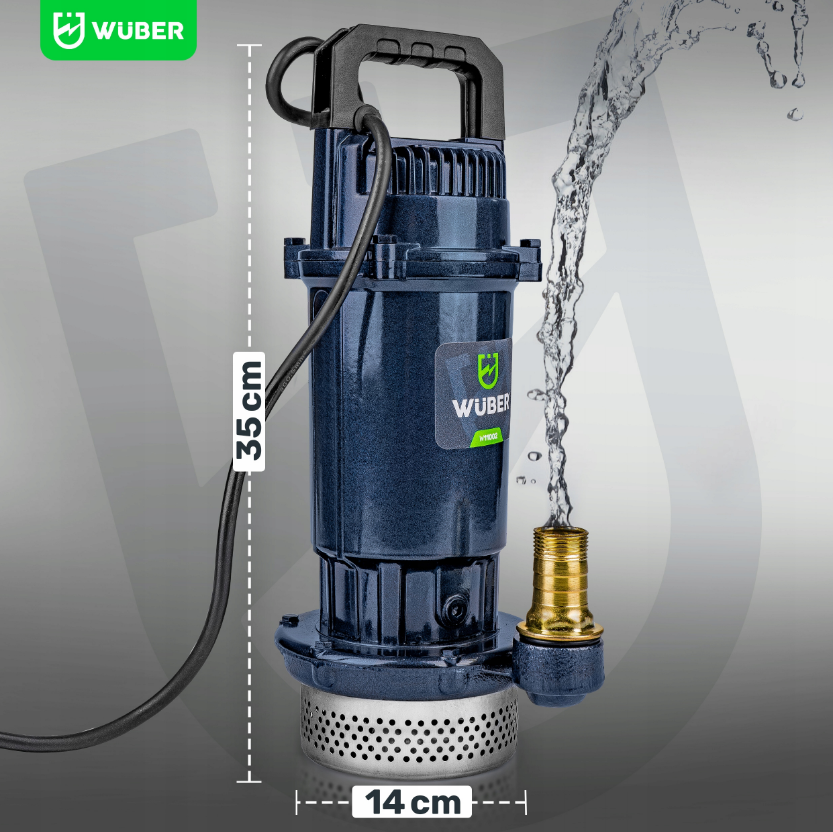 Дренажний насос для брудної та чистої води Wuber 400Вт 5100л/год W11002 (Польща) Київ - фото 5