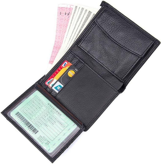 Гаманець Vintage 14598 шкіряний Чорний Київ - фото 10