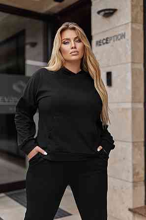 Спортивний костюм худі та джогери "Dante" | Норма і батал | Розпродаж моделі Чорний, 50-52 Київ