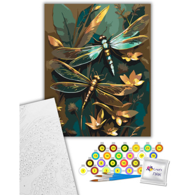 Картина по номерам ArtCraft Блискучі бабки з металізованими фарбами 40х50 см (11599-AC) Вінниця - фото 2