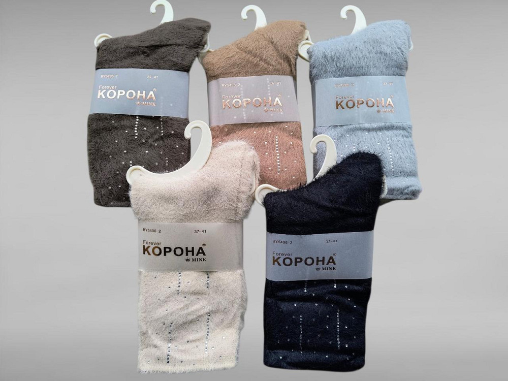 Женские теплые носочки из норки. Набор из 5 шт. Корона Норка Киев - изображение 3
