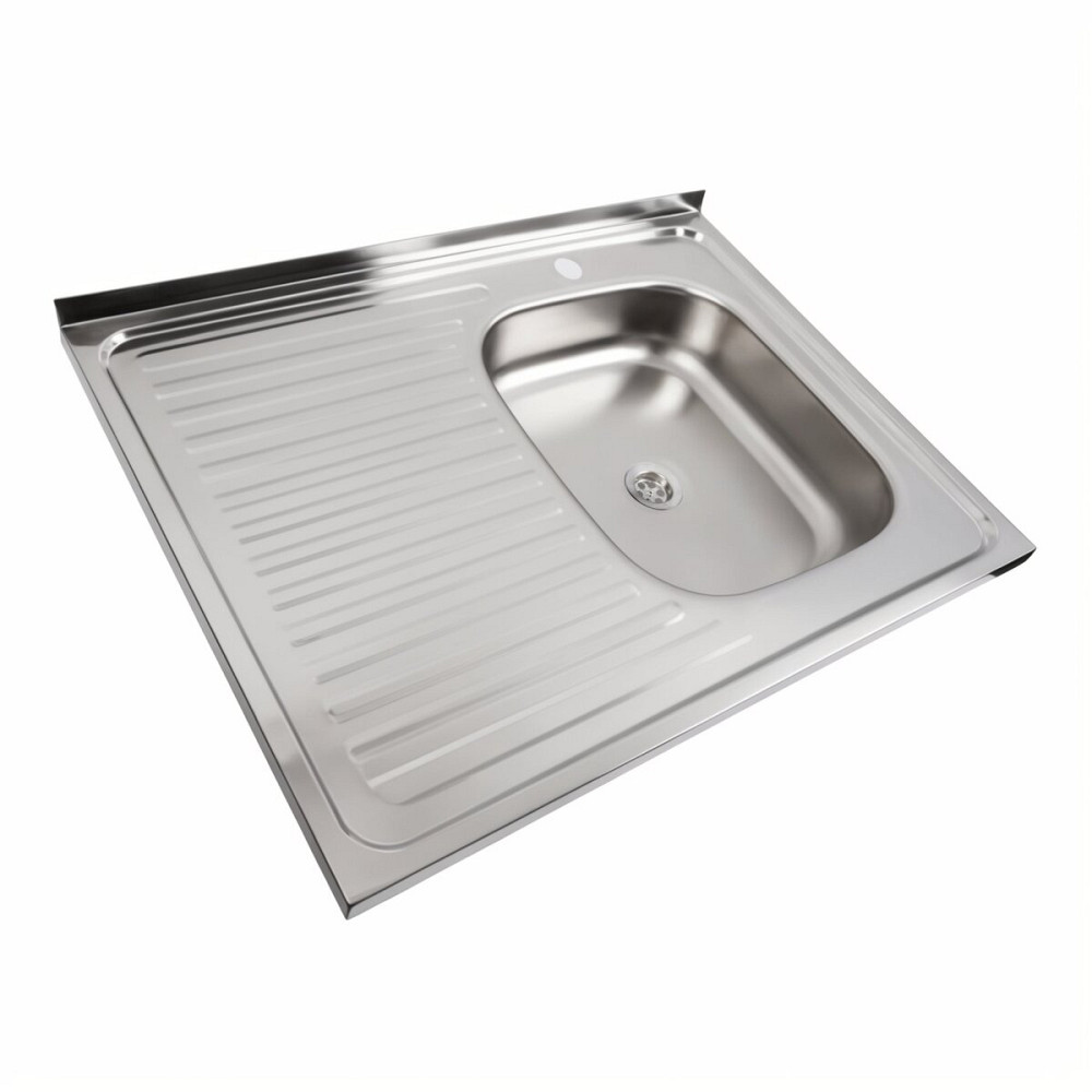 PLATINUM Мийка кухонна з нержавіючої сталі Platinum 8060 R (0,4/120 мм) Київ - фото 2