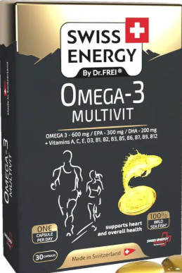 Мультивітаміни з Омега-3 Swiss Energy Omega-3 MULTIVIT blister 30 гел капс Київ - фото 1