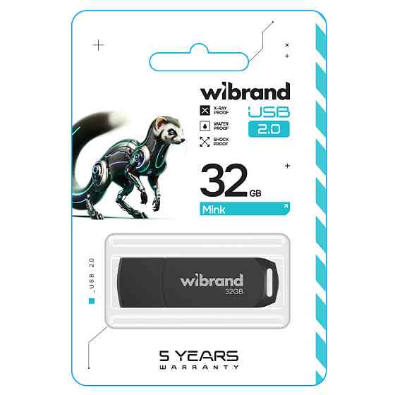 Флешка Wibrand 32ГБ чорна Київ