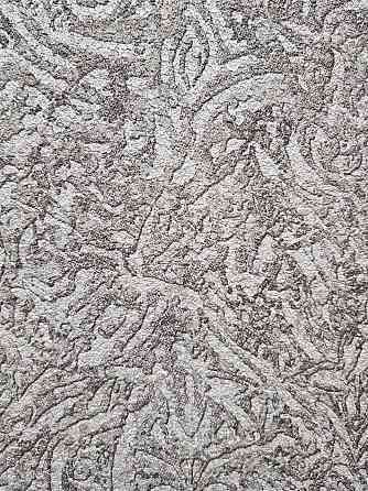 Шпалери вінілові на флізеліні гарячого тиснення DU&KA 1.06х10 вензель основа під штукатурку сірі коричневі Київ