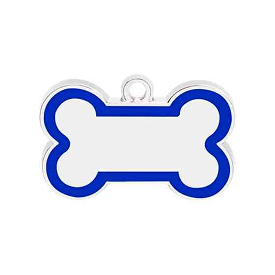 Адресник для собаки Bone 46х30мм Синій Київ
