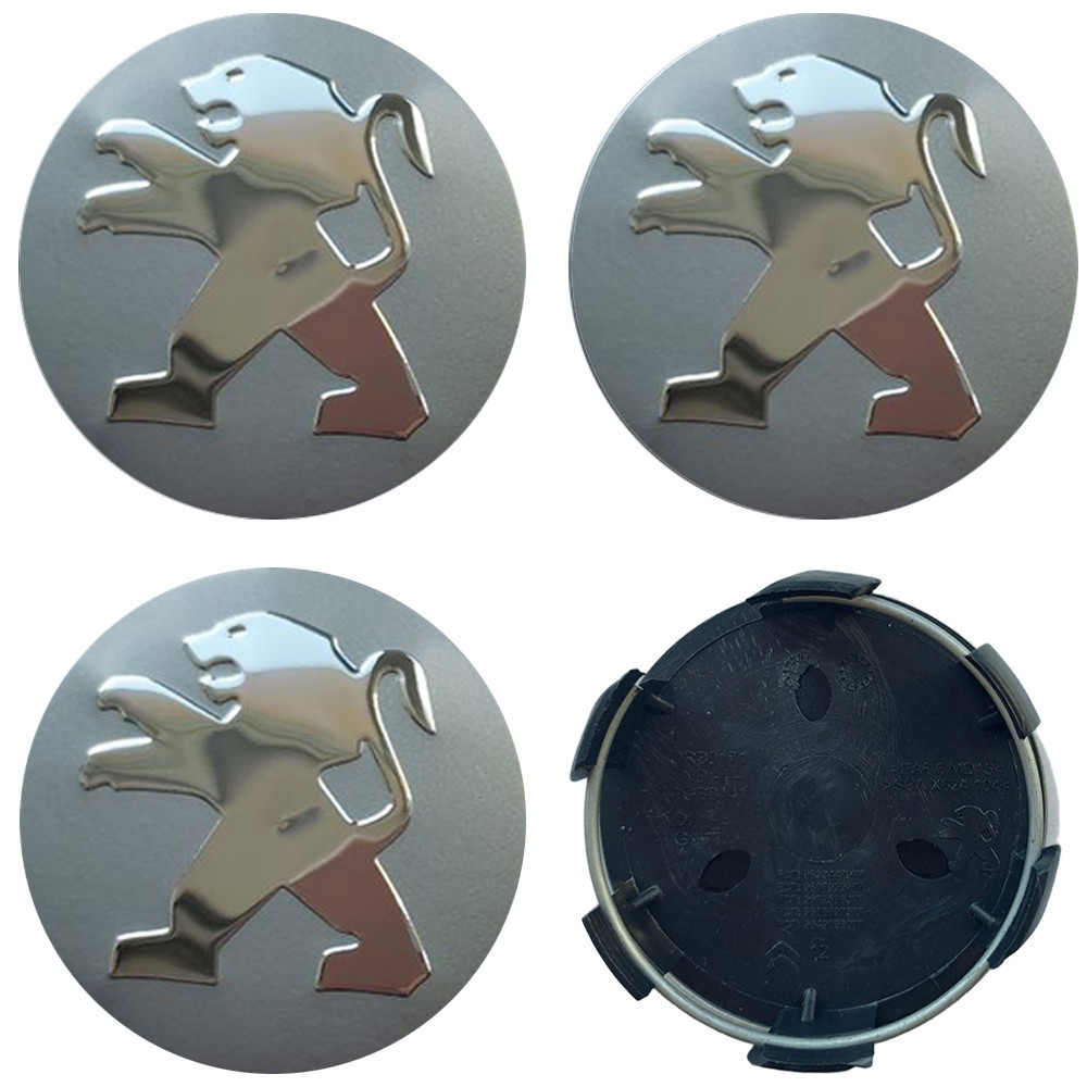 Ковпачки (заглушки) на диски Peugeot 60/55мм сірий 4шт Киев - изображение 1