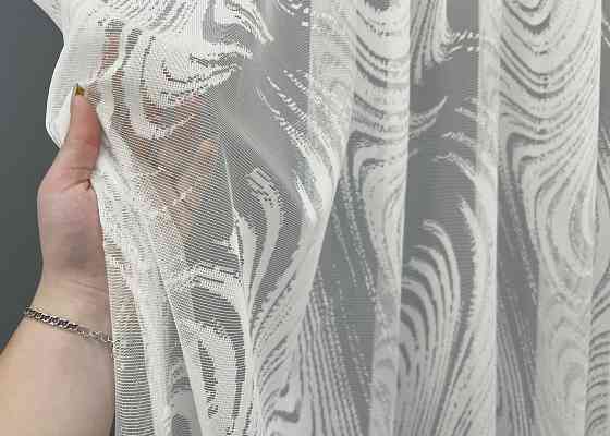 Тюль жаккард цвет молочный 1996т Киев