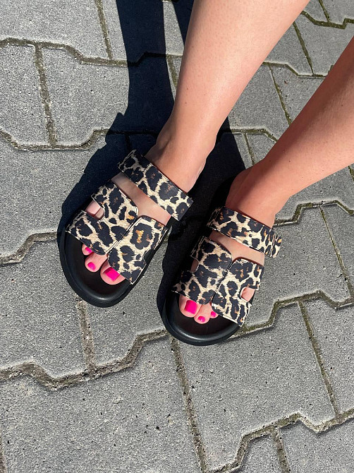 SEE SEVEN Жіночі шльопанці, натуральна шкіра, на низькому ходу леопардові SEE SEVEN 1662 р. 38 Коломия - фото 2