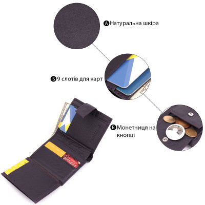 Кошелек ST Leather Коричневый (22855) Винница - изображение 8