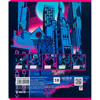 Зошит Kite DC Comics 18 аркушів, лінія (DC24-237) Вінниця - фото 11