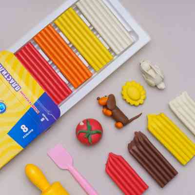 Пластилин Школярик Прямоугольный 8 цветов 184 г (303116002-UA) Винница