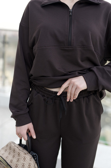 Спортивний костюм жіночий із двонитки "Forever" |  Норма та батал Шоколадний, 54-56 Київ - фото 7