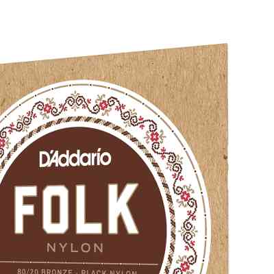 Струни для гітари D'Addario Folk Nylon 80/20 Bronze Ball End Black Treble (EJ34) Вінниця