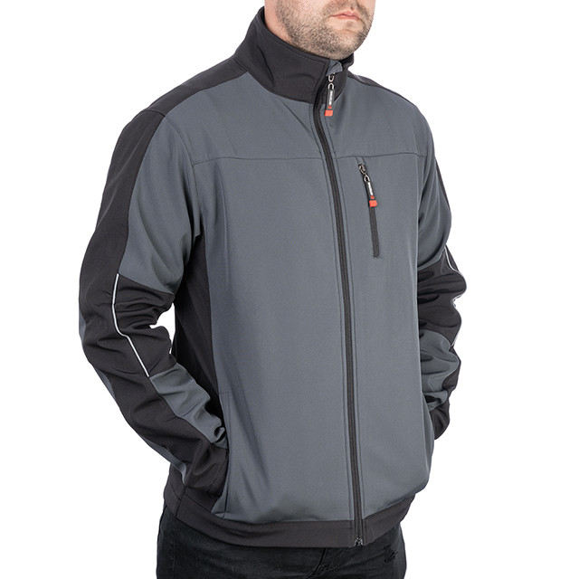 Куртка SOFTSHELL темно-сіро/чорна, тришарова, стрейч 300 GSM 100D, водо-/вітрозахист, 96% поліестер / 4% еластан, 3 кишені, M Львів - фото 6