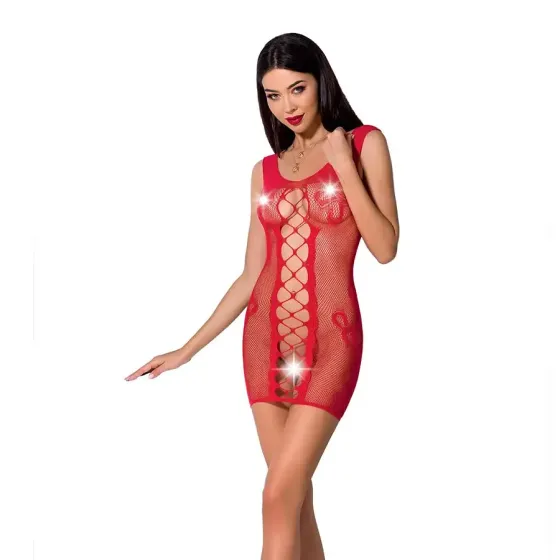Відверта сукня-сітка Passion BS073 red Львів