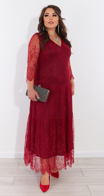 Красивое  гипюровое платье большого размера (52) Киев - изображение 4