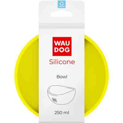 Посуда для кошек WAUDOG Silicone Миска 250 мл желтая (50818) Винница