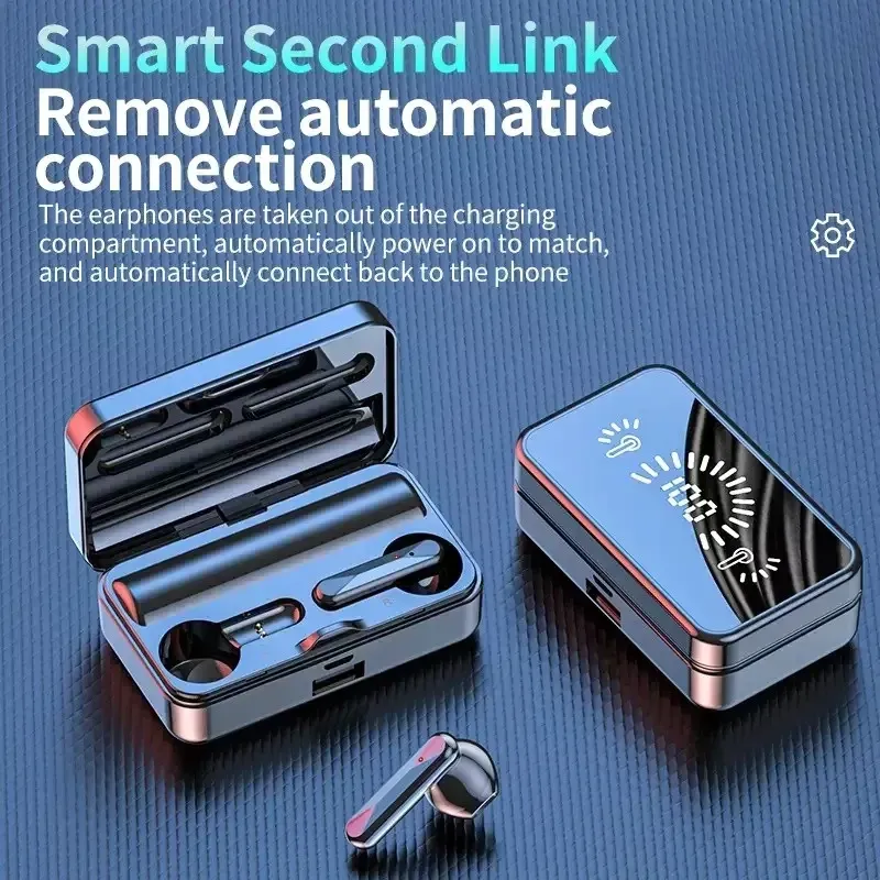Бездротові навушники TWS S20 із Зеркальним Цифровим Дисплеєм PowerBank Запоріжжя - фото 6