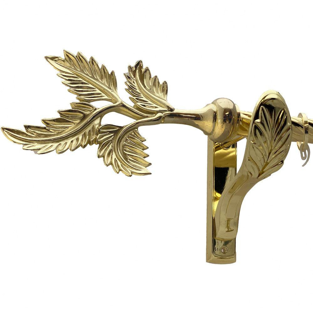 Карниз Orvit Папороть металевий однорядний ретро скручена труба кільце фасонне металеве  Золото 25 мм 240 см Львов - изображение 1