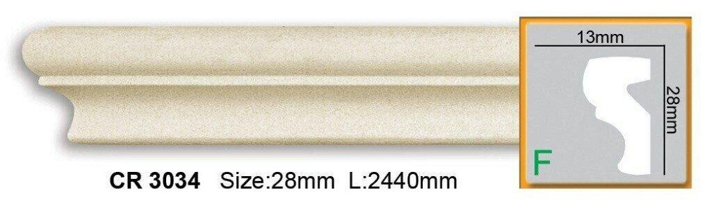 Молдинг поліуретановий гладкий Gaudi Decor CR 3034 Flexi Дніпро - фото 1