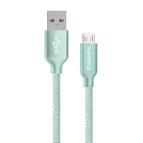 Кабель USB MicroUSB ColorWay CW-CBUM009-MT 2,4A 2м м'ятний Житомир - фото 1