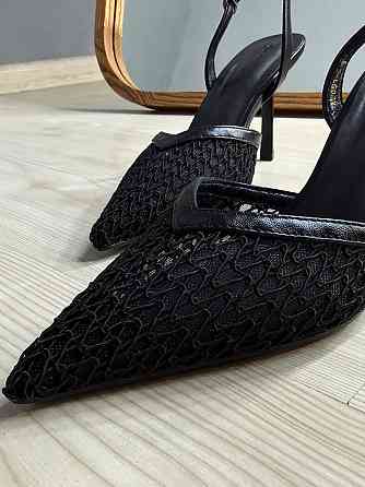 Туфли женские Meideli 2051-5 слинбеки сетка на шпильке черные, 37, 24 см Киев