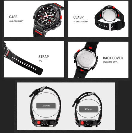 Часы наручные SKMEI 2223BK, BLACK, 11440 Днепр