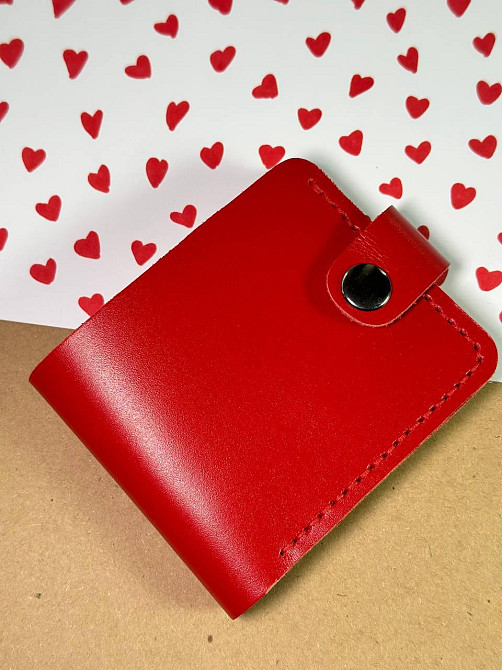 Женский кошелек из натуральной кожи, женский на кнопке кошелек, маленький кошелек на каждый деньMasterSem Киев - изображение 2