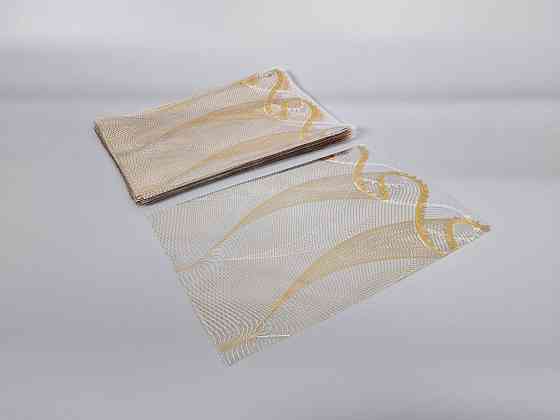 Пакет із малюнком для пакування подарунків (20*30) No382 (8) "Золота ажурна сітка" (100 шт.) Харків