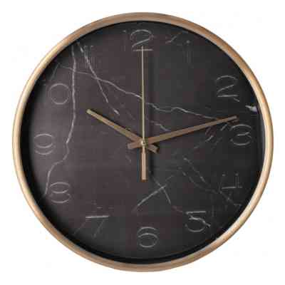 Настінний годинник Optima Marble металевий, чорний мармур (O52091) Вінниця