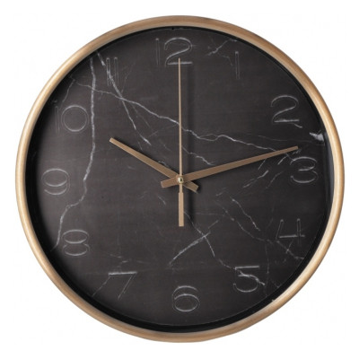 Настінний годинник Optima Marble металевий, чорний мармур (O52091) Вінниця - фото 1