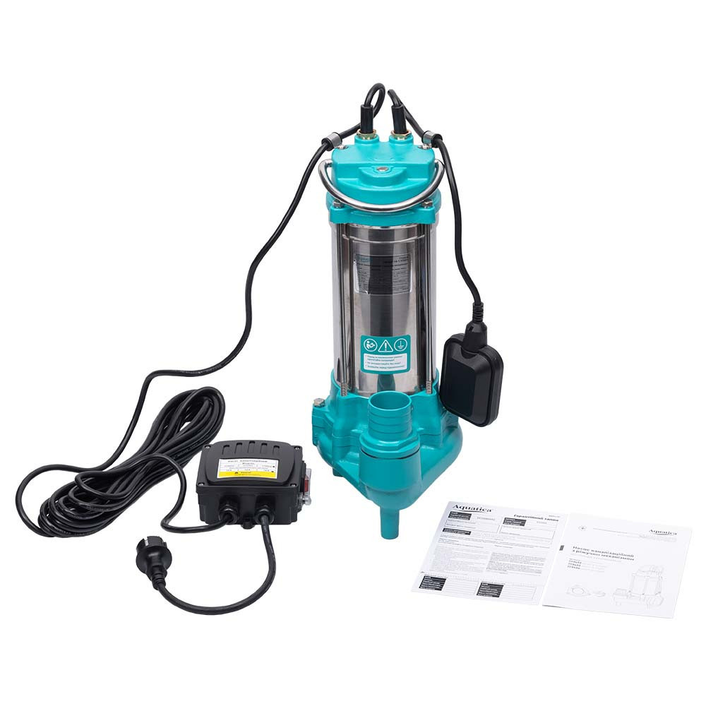 Насос каналізаційний 1.5кВт Hmax 19.5м Qmax 350л/хв з ножем (нерж) AQUATICA (773434) Рівне - фото 7
