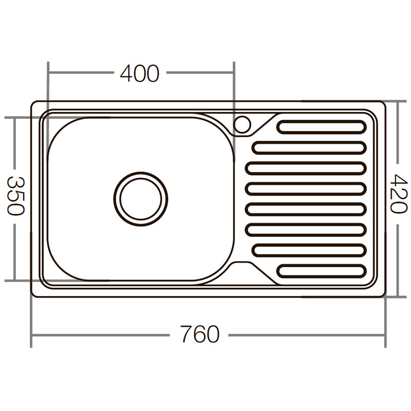 Майка кухонна Zerix Z7642-08-180D (decor) (ZX1603) Київ - фото 4