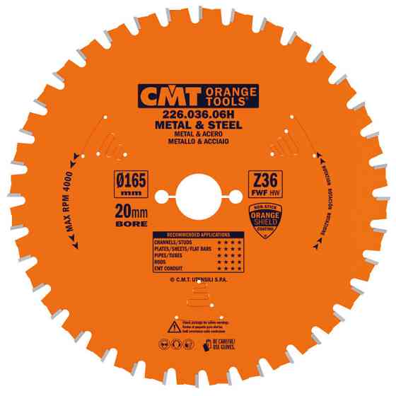 Пиляльний диск по металу CMT 165x20x36z K1.5/1.2 (226.036.06H) Одеса