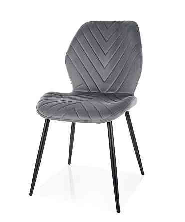Стілець MIKE VELVET чорний каркас/сірий BL.14 Киев